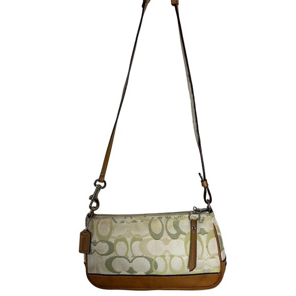 Coach Y2K OPTIC Green Signature Canvas Mini Bag + Free Coach Leather Extender - Picture 2 of 15